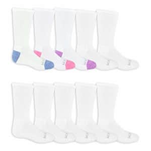 Fruit of the Loom Girls' 10-Pair Everyday Soft Crew Socks for $8 Fruit of the Loom Girls' 10-Pair Everyday Soft Crew Socks for $8