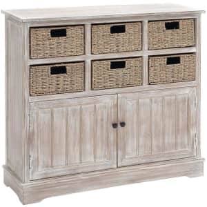 Litton Lane Classic 6-Basket Storage Cabinet for $255 Litton Lane Classic 6-Basket Storage Cabinet for $255
