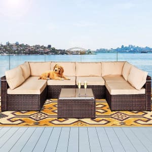 Lafwell 7-Piece Patio Furniture Set for $364 Lafwell 7-Piece Patio Furniture Set for $364