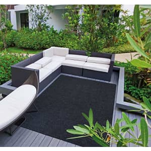 Ottomanson Lifesaver Indoor/Outdoor Utility Ribbed Area Rug, 5'X7', Black for $20 Ottomanson Lifesaver Indoor/Outdoor Utility Ribbed Area Rug, 5'X7', Black for $20