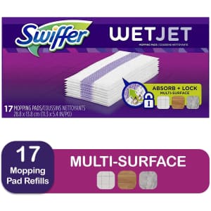 Swiffer WetJet Hardwood Floor Pad Refill 17-Pack for $4.81 via Sub & Save Swiffer WetJet Hardwood Floor Pad Refill 17-Pack for $4.81 via Sub & Save