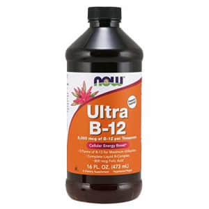 Now Foods NOW Supplements, Ultra B-12, Liquid, 800 mcg Folic Acid, Cellular Energy Production*, 16-Ounce for $26