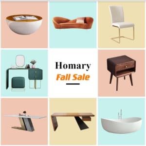 Homary Fall Sale: Up to 55% off Homary Fall Sale: Up to 55% off