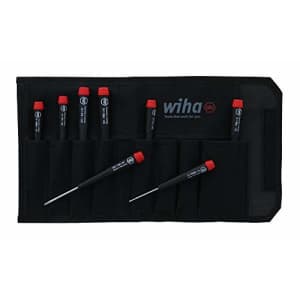 Wiha Tools Wiha 26199 Slotted and Phillips Screwdriver Set in Rugged Canvas Pouch, 8 Piece for $36