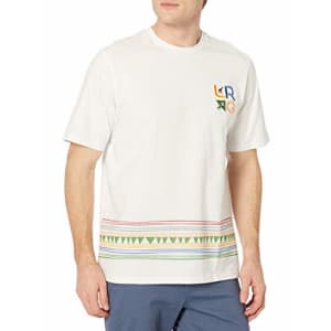 LRG Men's Spring 2021 Striped-Solid Knit Crew T-Shirt, Icon White, 2X for $21