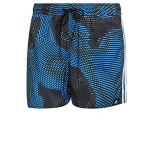 adidas Men's Standard Length Melbourne Graphic Swim Shorts, Blue Rush/White, Large for $21