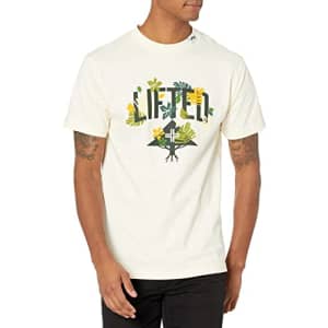 LRG Men's Tropics Graphic Logo T-Shirt, Cream, 2X for $16