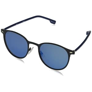 BOSS by Hugo Boss Men's BOSS 1008/S Oval Sunglasses, Matte Black Blue, 51mm, 21mm for $142