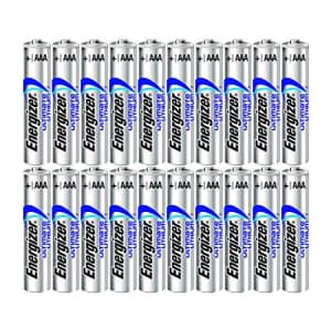 Energizer Ultimate Lithium AAA Size Batteries - 20 Pack - Bulk Packaging for $37