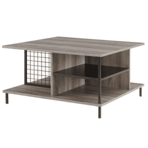 Walker Edison 30" Metal and Wood Square Coffee Table for $243