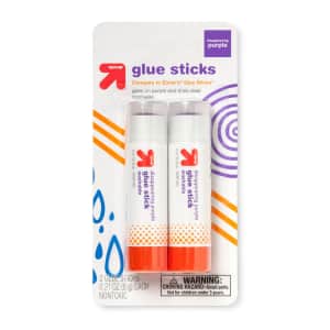 Up & Up Disappearing Purple Glue Stick 2-Pack for 25 cents