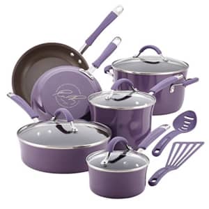 Rachael Ray Cucina Nonstick Cookware Pots and Pans Set, 12 Piece, Lavender for $170 Rachael Ray Cucina Nonstick Cookware Pots and Pans Set, 12 Piece, Lavender for $170