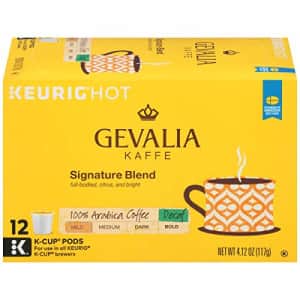 Gevalia Signature Blend Decaf Mild Roast K-Cup Coffee Pods (12 Pods) for $45 Gevalia Signature Blend Decaf Mild Roast K-Cup Coffee Pods (12 Pods) for $45