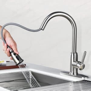 Wowow Pull Down Kitchen Faucet for $60 Wowow Pull Down Kitchen Faucet for $60