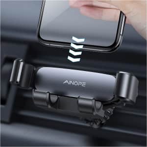 Ainope Car Gravity Mount Phone Holder. Clip the 15% off on page coupon and apply code "XKMMOQHM" for a total savings of $15.