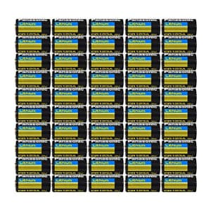 50 pcs Panasonic CR123A 3V Photo Lithium Batteries for $74