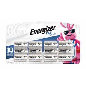 Energizer 123 Lithium Photo Batteries, 12-Pack for $35