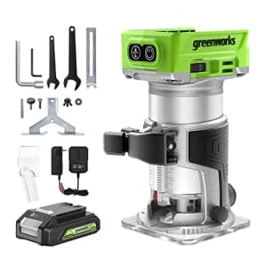 Greenworks 24V Brushless Compact Router with 2Ah Battery and Charger for $103