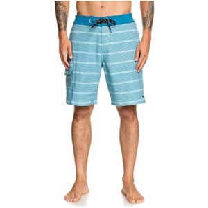 Quiksilver Waterman Men's Angler Stripe Beachshort 20 Swim Trunk, Still Water, 31 for $52 Quiksilver Waterman Men's Angler Stripe Beachshort 20 Swim Trunk, Still Water, 31 for $52