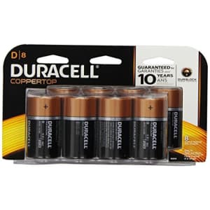 Duracell Coppertop D Alkaline Batteries, 8 Count (Pack of 2) for $67 Duracell Coppertop D Alkaline Batteries, 8 Count (Pack of 2) for $67
