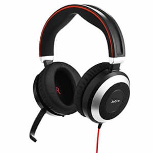 Jabra Evolve 80 UC Wired Headset Professional Telephone Headphones with Unrivalled Noise for $381