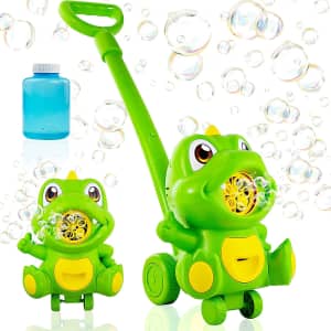 Paperkid Dinosaur Bubble Lawn Mower Toy for $11