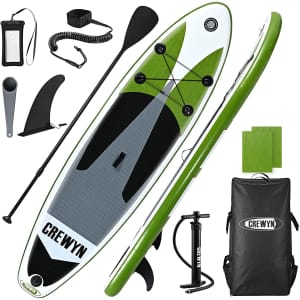 Crewyn Inflatable Stand Up Paddle Board Bundle for $190 Crewyn Inflatable Stand Up Paddle Board Bundle for $190