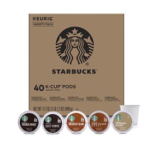 Starbucks K-Cup Coffee Pods Blonde, Medium & Dark Roast Variety Pack for Keurig Brewers 1 box (40 for $39
