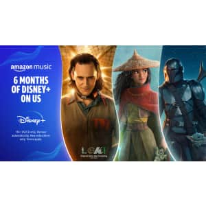 Disney+ 6-Month Subscription: free for Amazon Music Unlimited subscribers Disney+ 6-Month Subscription: free for Amazon Music Unlimited subscribers