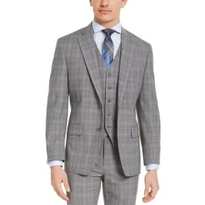 Michael Kors Men's Classic-Fit Plaid Wool Suit Jacket for $60 Michael Kors Men's Classic-Fit Plaid Wool Suit Jacket for $60