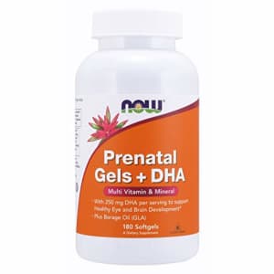Now Foods NOW Supplements, Prenatal Gels + DHA with 250 mg DHA per serving, plus Borage Oil (GLA), 180 for $28 Now Foods NOW Supplements, Prenatal Gels + DHA with 250 mg DHA per serving, plus Borage Oil (GLA), 180 for $28