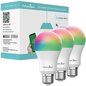 Future Lumen Smart LED Light Bulbs 3-Pack for $13 Future Lumen Smart LED Light Bulbs 3-Pack for $13