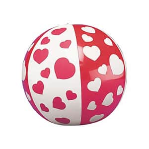 Fun Express Mini Heart Beach Balls (1 Dozen) Valentine's Day Giveaways, Party Favors, Classroom Supplies for $13