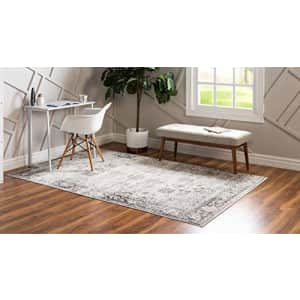 Unique Loom Sofia Collection Traditional Vintage Area Rug, 7' x 10', Gray/Ivory for $88 Unique Loom Sofia Collection Traditional Vintage Area Rug, 7' x 10', Gray/Ivory for $88