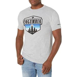 Columbia Apparel Men's Graphic T-Shirt Shirt, Grey Heather/Switchback, Small for $16