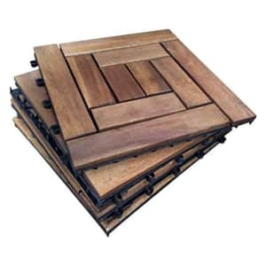 DreamPatio 12" Wood Interlocking Deck Tile 6-Pack for $24 DreamPatio 12" Wood Interlocking Deck Tile 6-Pack for $24