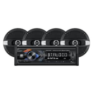 Dual Electronics Bluetooth Car Stereo Receiver w/ 6.5" 2-Way Speaker 4-Pack for $25
