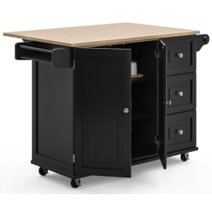 Home Styles Dolly Madison Wood-Top Kitchen Cart w/ Drop Leaf for $276 Home Styles Dolly Madison Wood-Top Kitchen Cart w/ Drop Leaf for $276