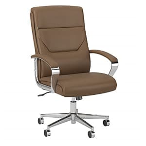 Bush Furniture Bush Business Furniture South Haven High Back Leather Executive Office Chair, Saddle Tan for $208