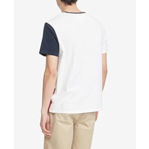 Tommy Hilfiger Men's Sport Short Sleeve Graphic T Shirt, Bright White-PT/Navy Blazer-PT/Apple RED, for $19