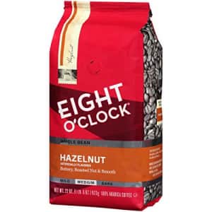 Eight O'Clock Coffee Eight O'Clock Whole Bean Coffee, Hazelnut, 22 Ounce for $10