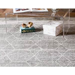 Unique Loom Trellis Frieze Collection Lattice Moroccan Geometric Modern Light Gray Area Rug (4' 0 x for $40 Unique Loom Trellis Frieze Collection Lattice Moroccan Geometric Modern Light Gray Area Rug (4' 0 x for $40