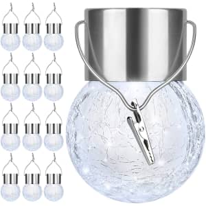 Outdoor Hanging Solar Light 12-Pack for $24 Outdoor Hanging Solar Light 12-Pack for $24