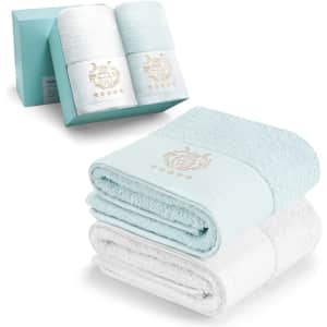 Lqaner Cotton Bath Towel 2-Pack for $11 Lqaner Cotton Bath Towel 2-Pack for $11