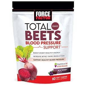 Force Factor Total Beets Blood Pressure Support Supplement, Beets Supplements with Beet Powder, Great-Tasting for $30