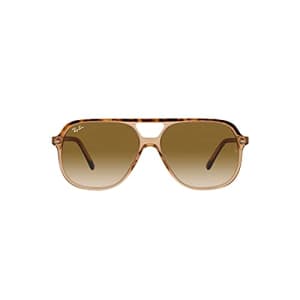 Ray-Ban RB2198F Bill Low Bridge Fit Square Sunglasses, Havana On Transparent Brown/Clear Gradient for $163