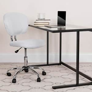 Flash Furniture Mid-Back White Mesh Padded Swivel Task Office Chair with Chrome Base for $90
