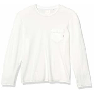 Billy Reid Men's Long Sleeve Contrast Stitch Ringer Pocket T-Shirt, Natural, XXL for $74 Billy Reid Men's Long Sleeve Contrast Stitch Ringer Pocket T-Shirt, Natural, XXL for $74