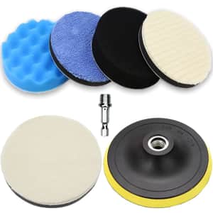Solulu 7-Piece Wool Waxing and Buffing Pad Kit for $11