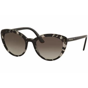 Prada PR 02VS 5280A7 Grey Havana Plastic Cat-Eye Sunglasses Grey Gradient Lens for $153
